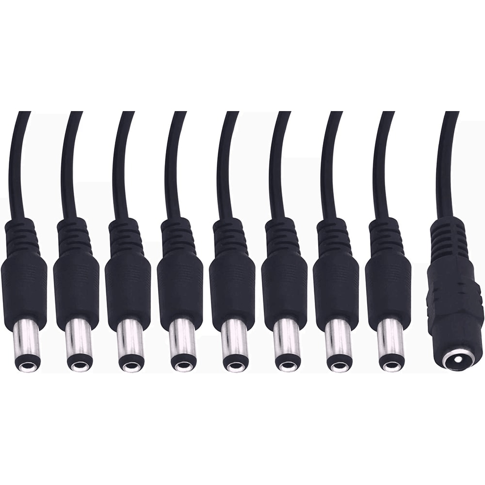 Female To 8 Male Power Splitter Cable Surveillance System Power Adapter For CCTV Reliable And Durab 4