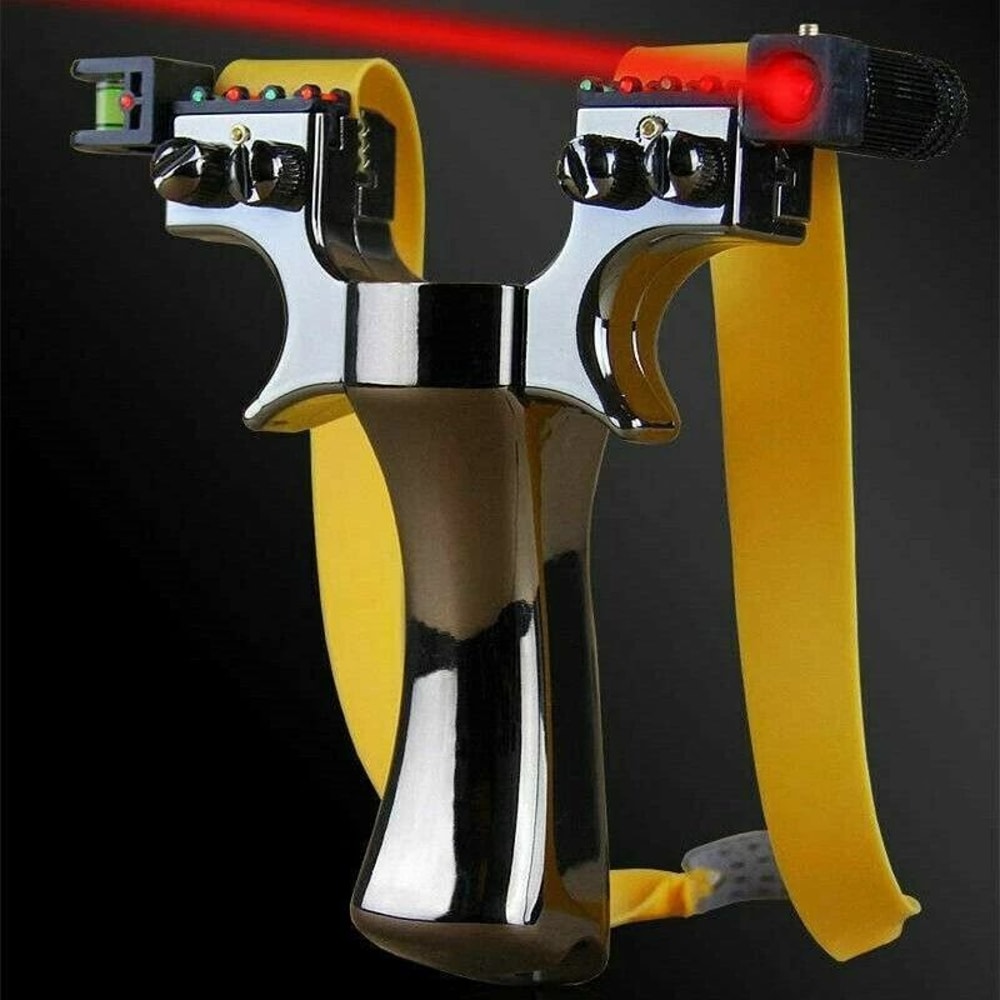 Professional Laser Catapult Slingshot With Rubber Aim Target For Hunting High Precision Tool 5