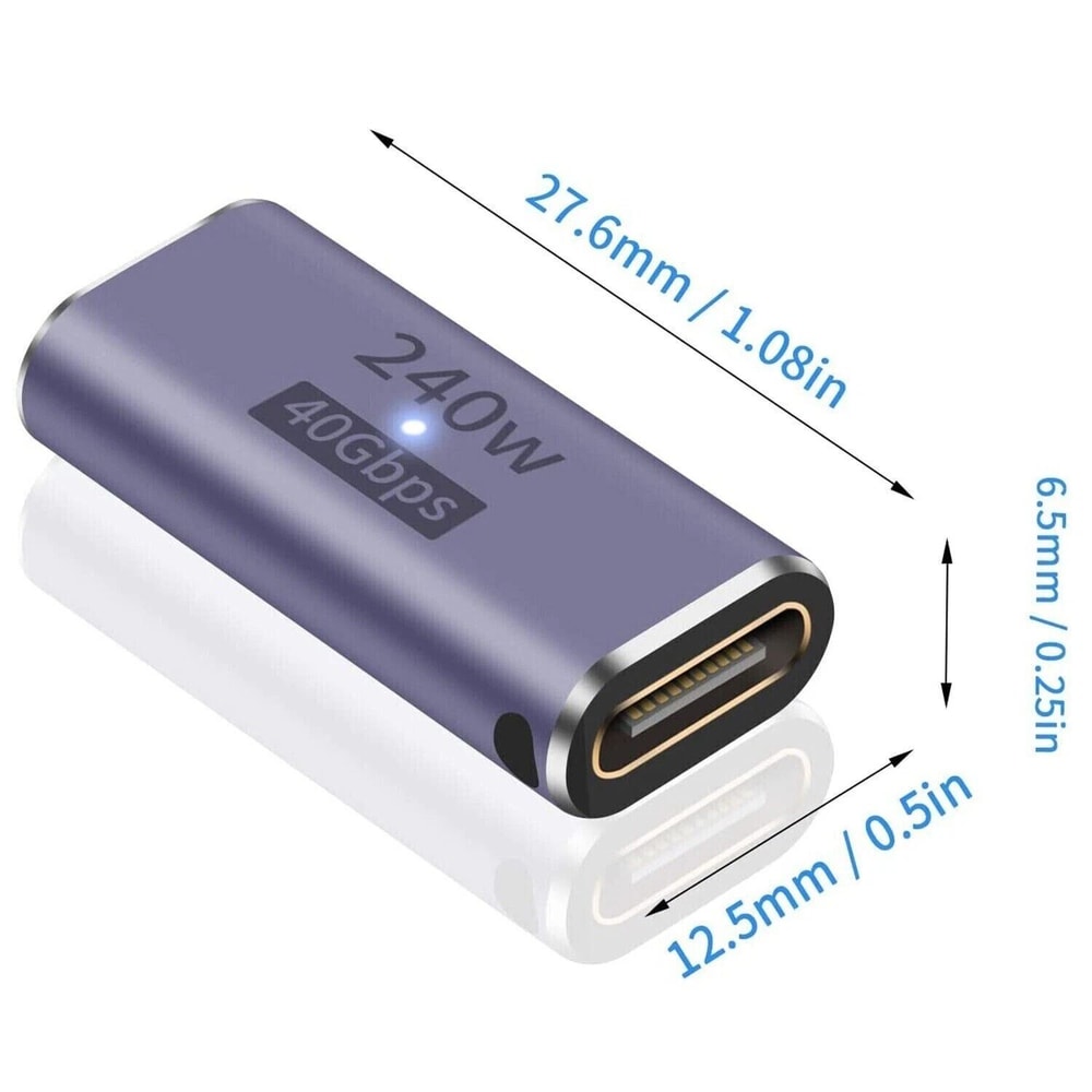 USB Type C Female To Female Adapter Coupler Thunderbolt Compatibility 2