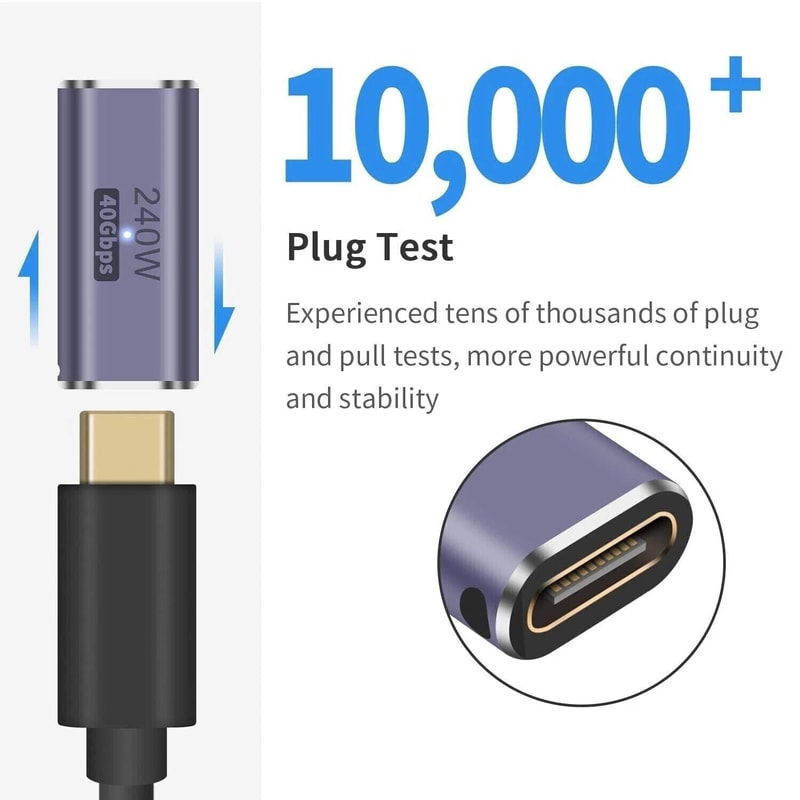 USB Type C Female To Female Adapter Coupler Thunderbolt Compatibility 4