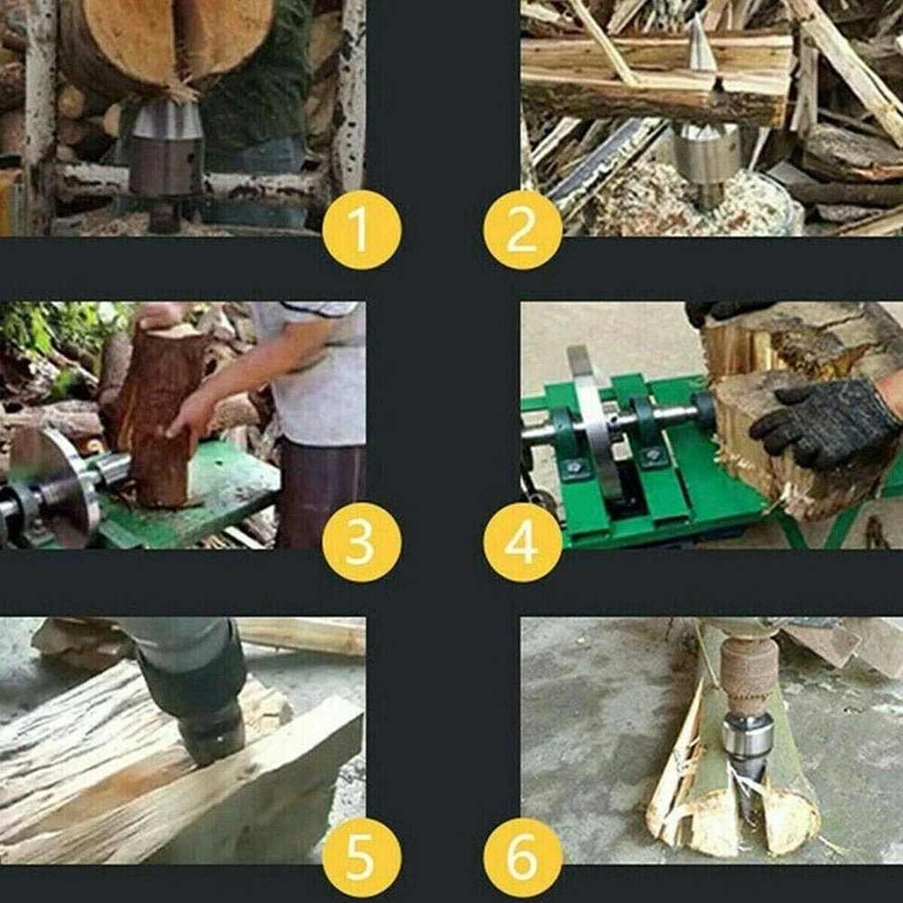 Firewood Drill Bit High Speed Twist Wood Splitter Screw Cone Driver For Efficient Firewood Splittin 3