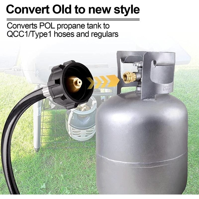Propane Adapter Hose LP Tank To Gas BBQ Grill Camp Stove Outdoor Burner 3