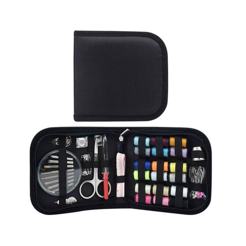 Sewing Kit With Thread Threader Needle Tape Measure Scissors Thimble TravelFriendly Set 0