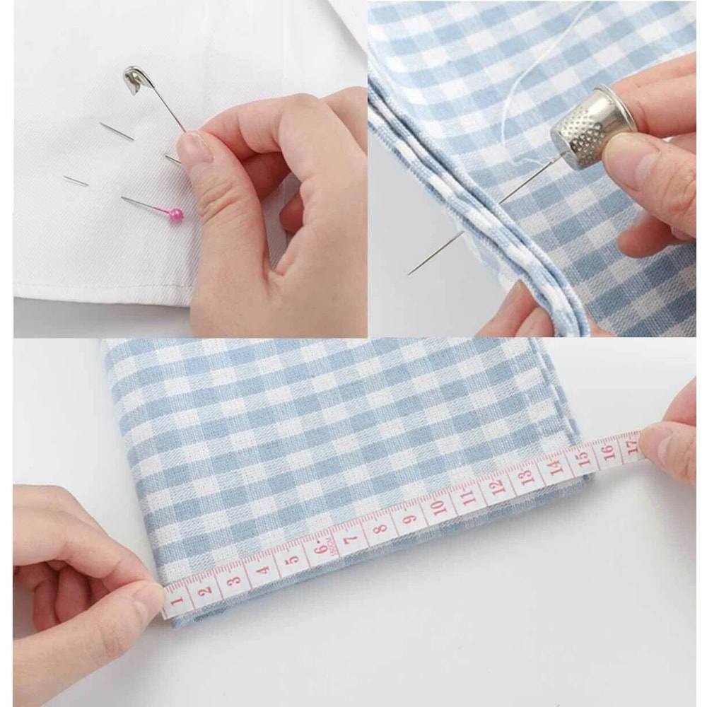 Sewing Kit With Thread Threader Needle Tape Measure Scissors Thimble TravelFriendly Set 9