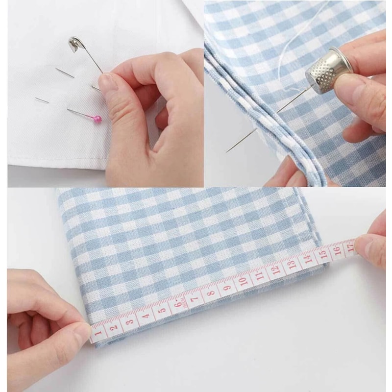 Sewing Kit With Thread Threader Needle Tape Measure Scissors Thimble TravelFriendly Set 9