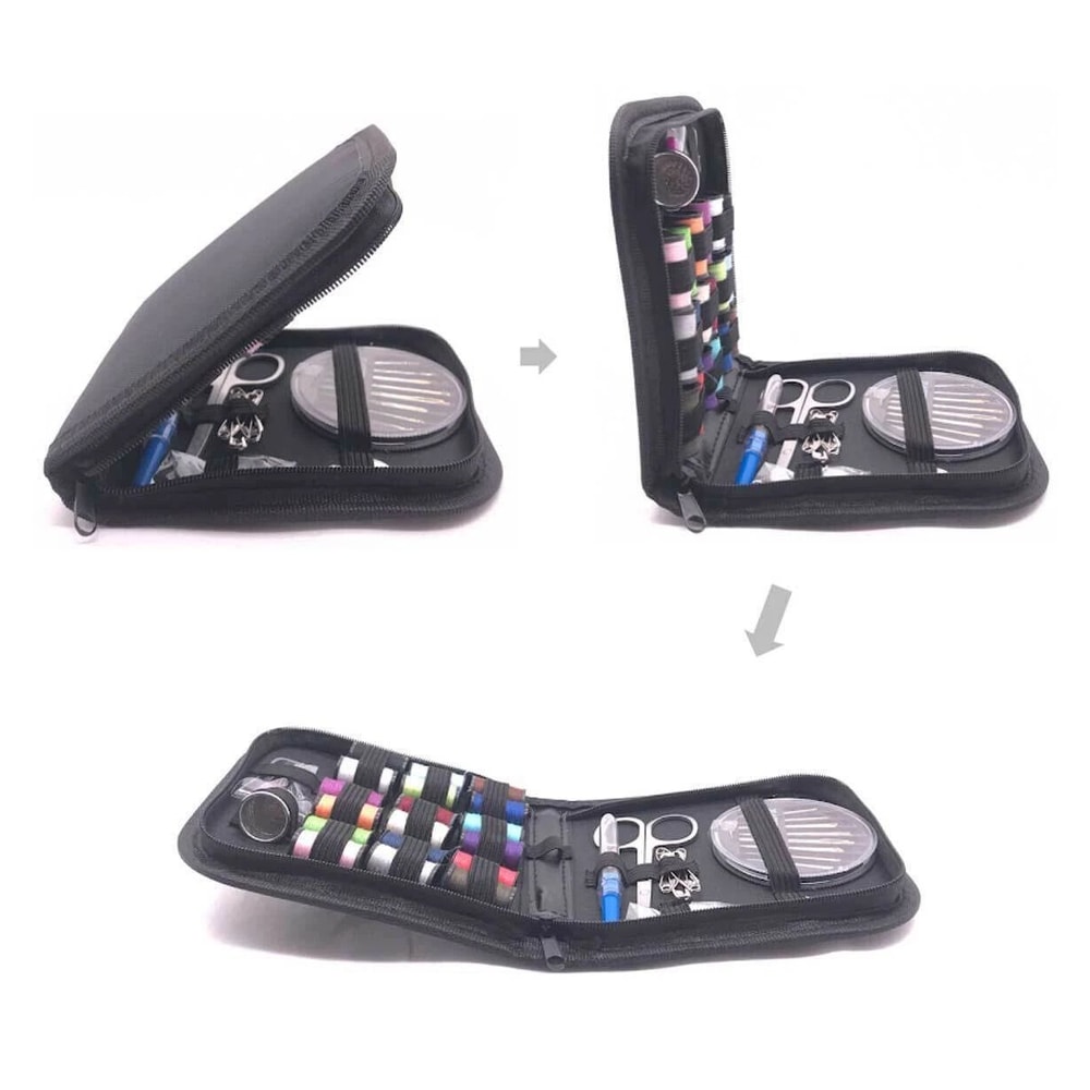 Sewing Kit With Thread Threader Needle Tape Measure Scissors Thimble TravelFriendly Set 10