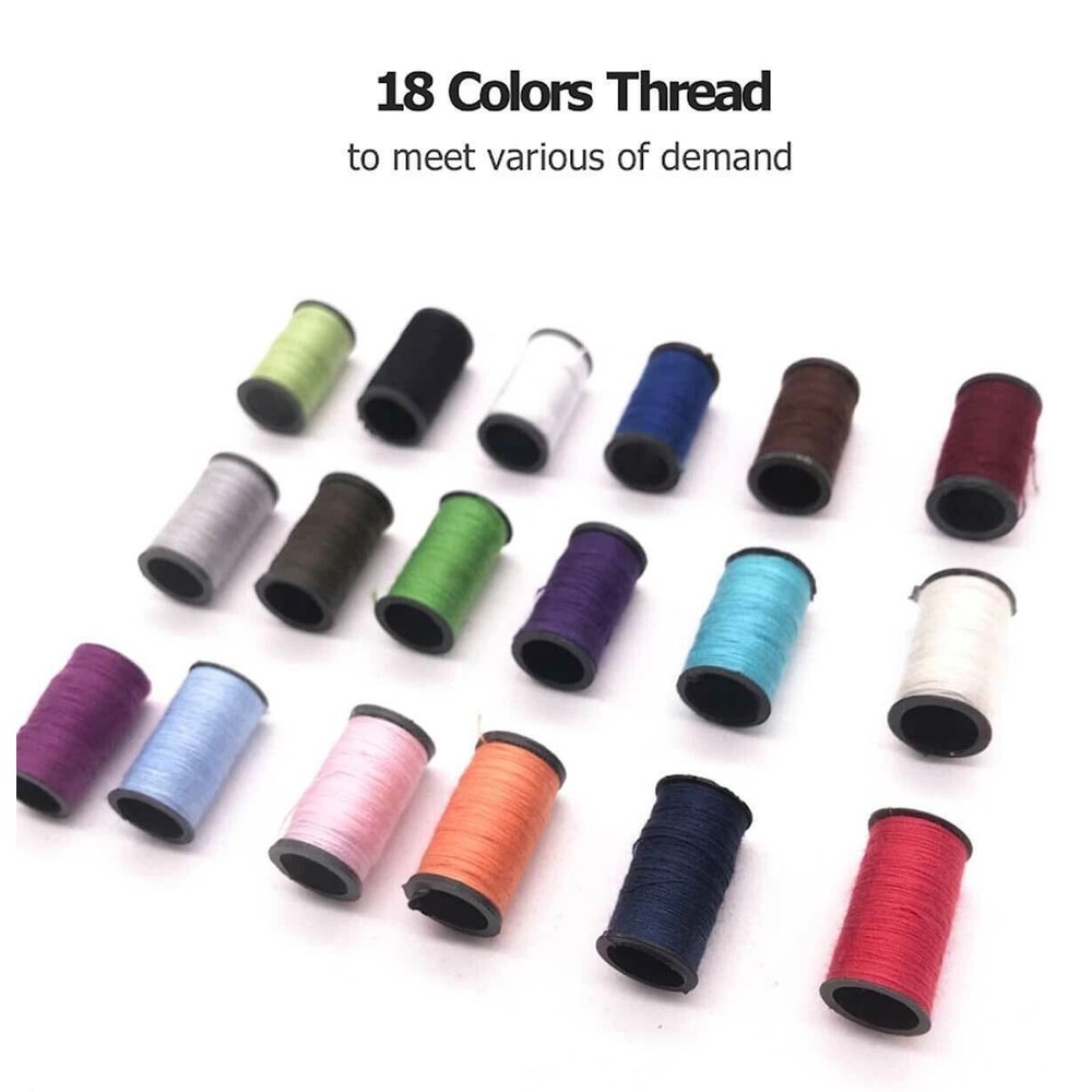 Sewing Kit With Thread Threader Needle Tape Measure Scissors Thimble TravelFriendly Set 4