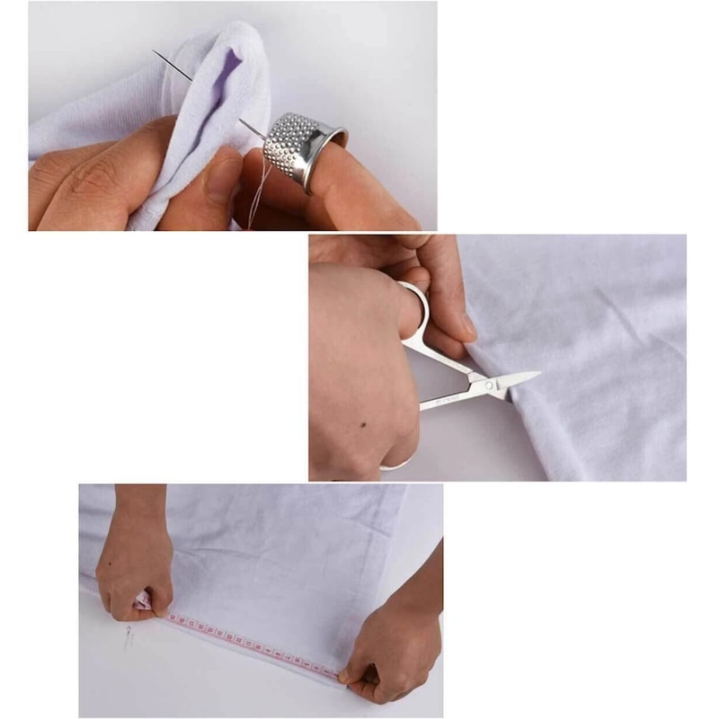 Sewing Kit With Thread Threader Needle Tape Measure Scissors Thimble TravelFriendly Set 6