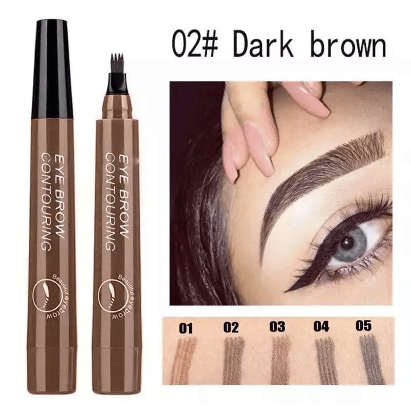 Long Lasting Microblading Tattoo Eyebrow Ink Pen 3D Fork Brow Pencil For Defined Eyebrows Makeup 12