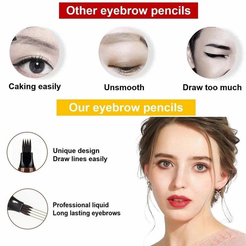 Long Lasting Microblading Tattoo Eyebrow Ink Pen 3D Fork Brow Pencil For Defined Eyebrows Makeup 8