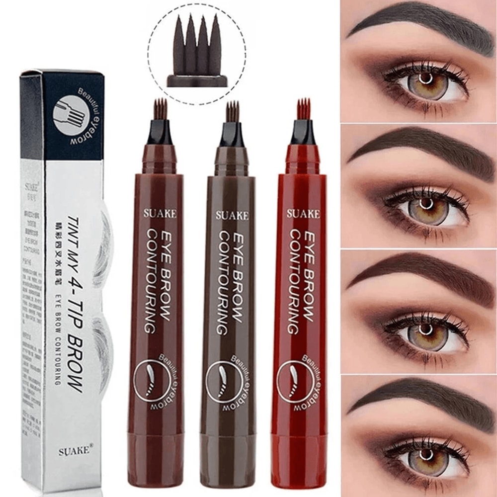Long Lasting Microblading Tattoo Eyebrow Ink Pen 3D Fork Brow Pencil For Defined Eyebrows Makeup 0
