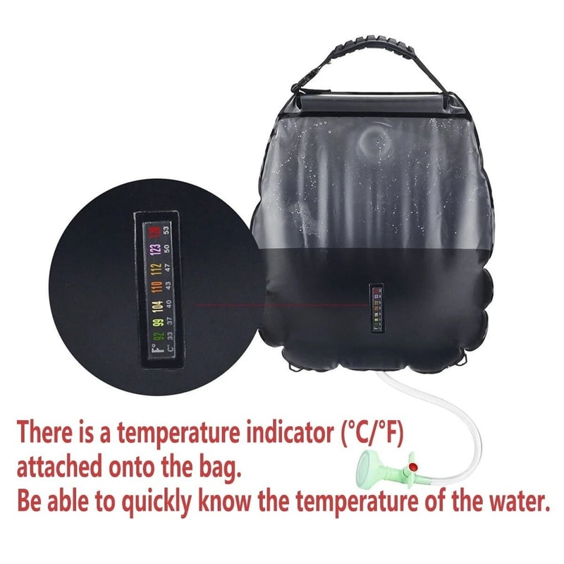 Solar Shower Bag Solar Heating Camping Shower For Hiking Travel Camping Portable Outdoor Shower Ba 3