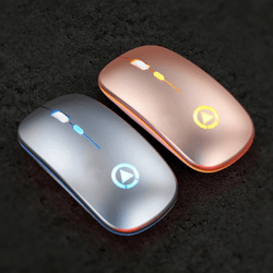 usb rechargeable rgb wireless optical mouse, cordless mice for pc, laptop, and more