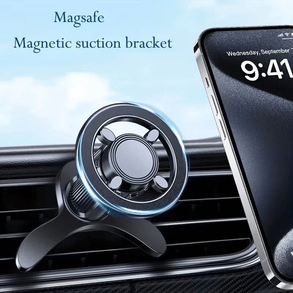 Magnetic Mag Safe Air Vent Car Mount Rotation Phone Holder For Dashboard Strong Grip For Easy Use 1