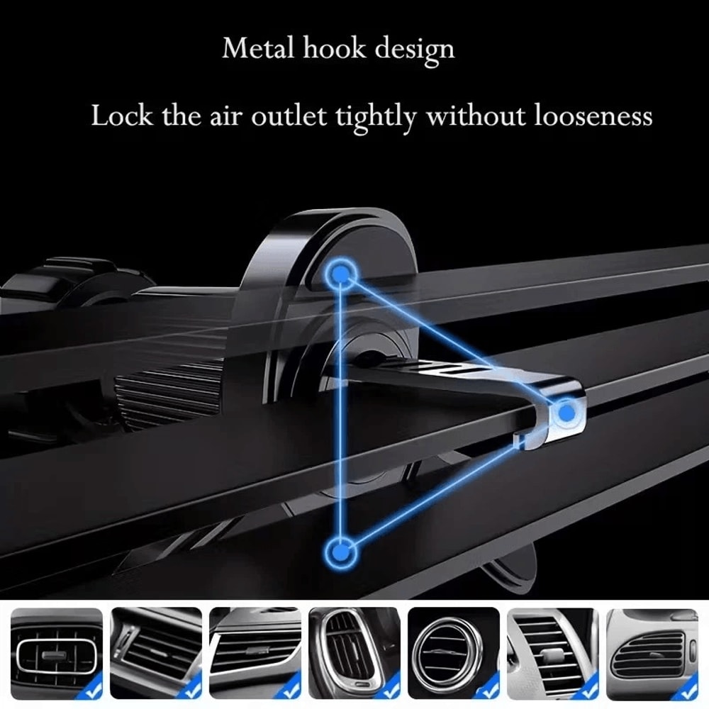 Magnetic Mag Safe Air Vent Car Mount Rotation Phone Holder For Dashboard Strong Grip For Easy Use 11