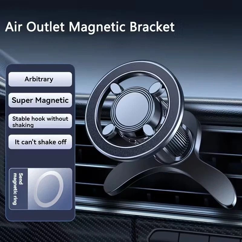 Magnetic Mag Safe Air Vent Car Mount Rotation Phone Holder For Dashboard Strong Grip For Easy Use 2