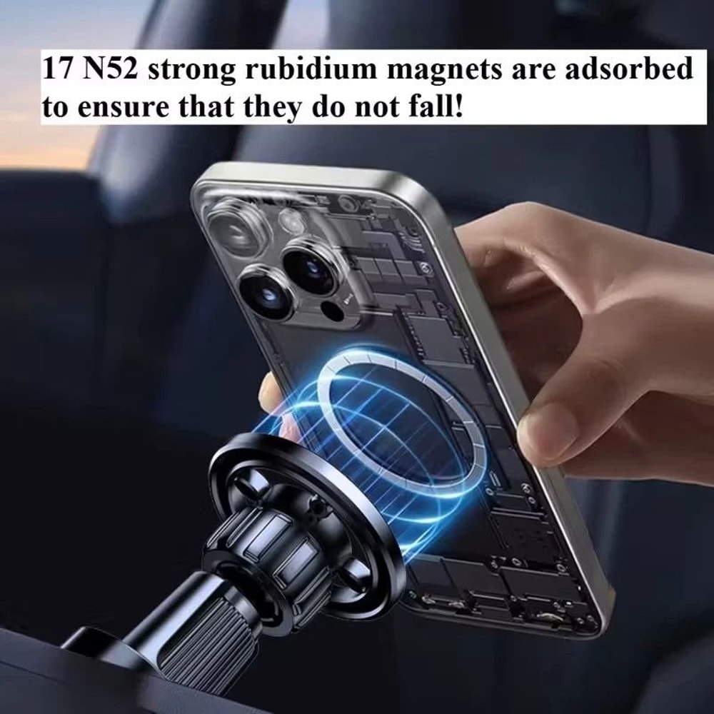 Magnetic Mag Safe Air Vent Car Mount Rotation Phone Holder For Dashboard Strong Grip For Easy Use 5
