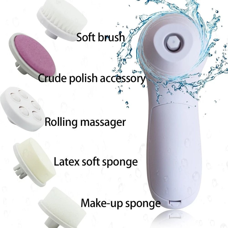 Ultrasonic Facial Cleansing Brush 5 In 1 Exfoliate Electronic Skin Massager Deep Cleanser For Radia 4
