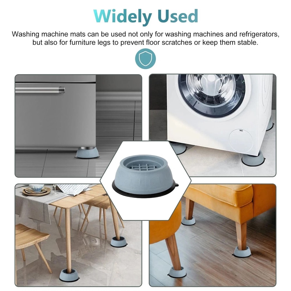 AntiSlip Rubber Feet Base Pads Anti Vibration Washing Machine Mats Support For Smooth Operation 2