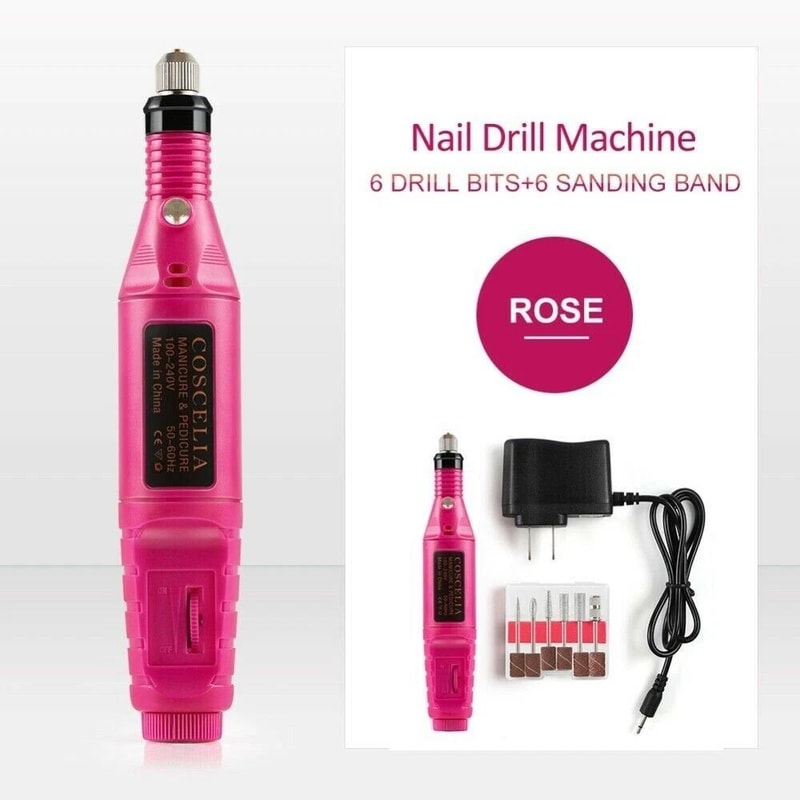 Portable Electric Nail Drill Acrylic Art File Manicure Pedicure Kit Professional Nail File For Home 7