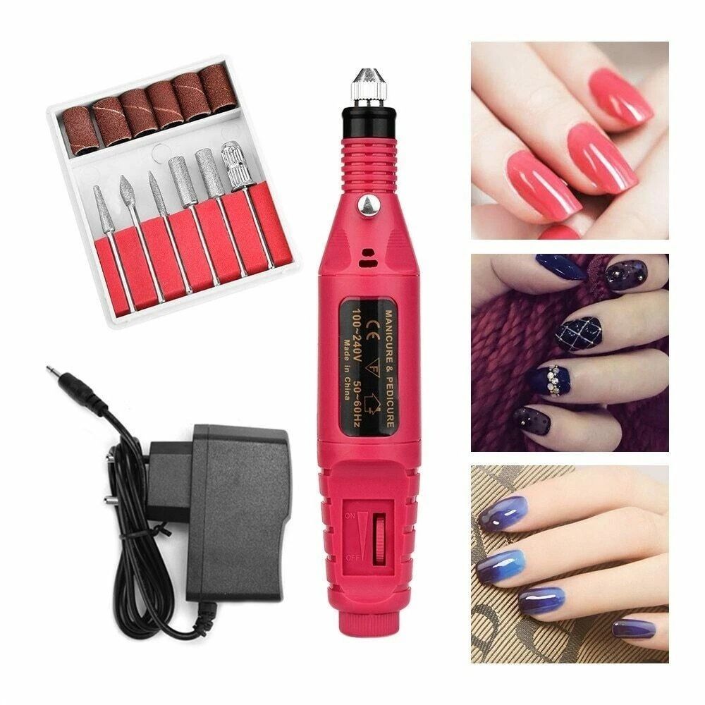 Portable Electric Nail Drill Acrylic Art File Manicure Pedicure Kit Professional Nail File For Home 1