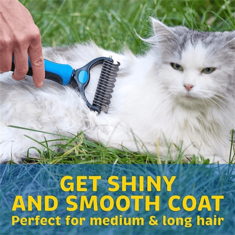 2 Sided Pet Shedding Brush Grooming Tool For Dogs Cats Undercoat Comb For Pets 1