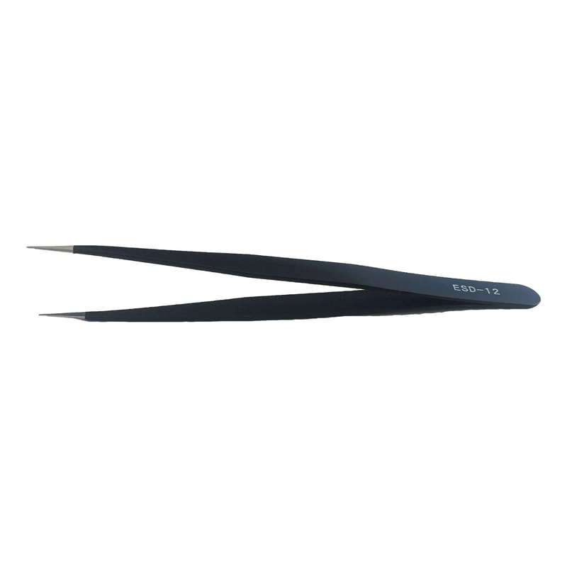 ESD Safe Fine Tip Straight Tweezers Vetus AntiStatic Perfect For Eyelash Extensions And Precision W 1