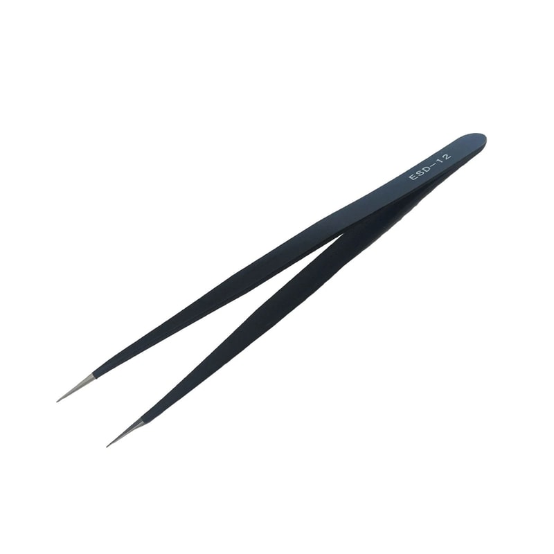 ESD Safe Fine Tip Straight Tweezers Vetus AntiStatic Perfect For Eyelash Extensions And Precision W 2