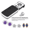 Jeweler Eye Glass Loupe Loop Pocket Magnifying Magnifier With LED Lights 30X 60X 90X Magnification 3