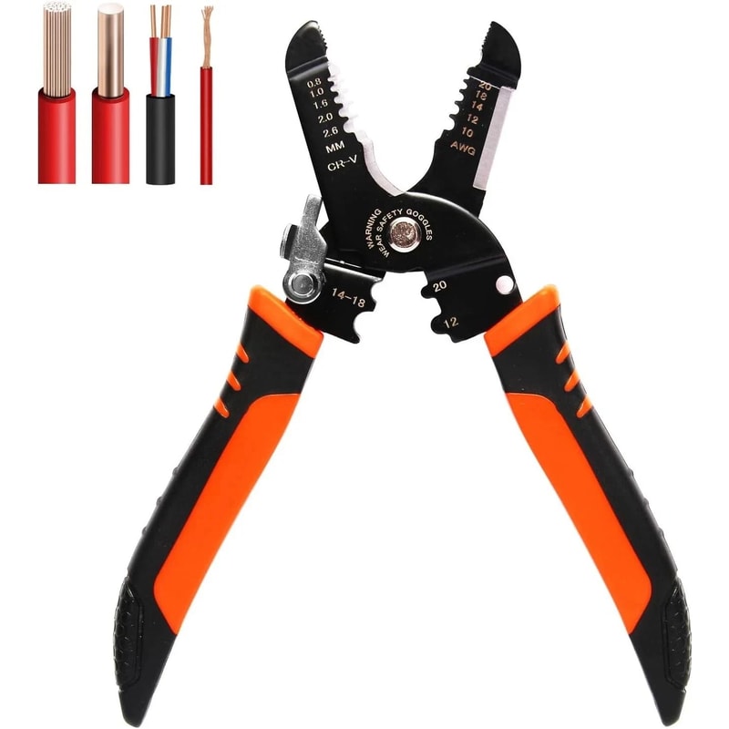 Crimper Cutter Wire Strippers Pliers Tool AWG Electric Wire 0
