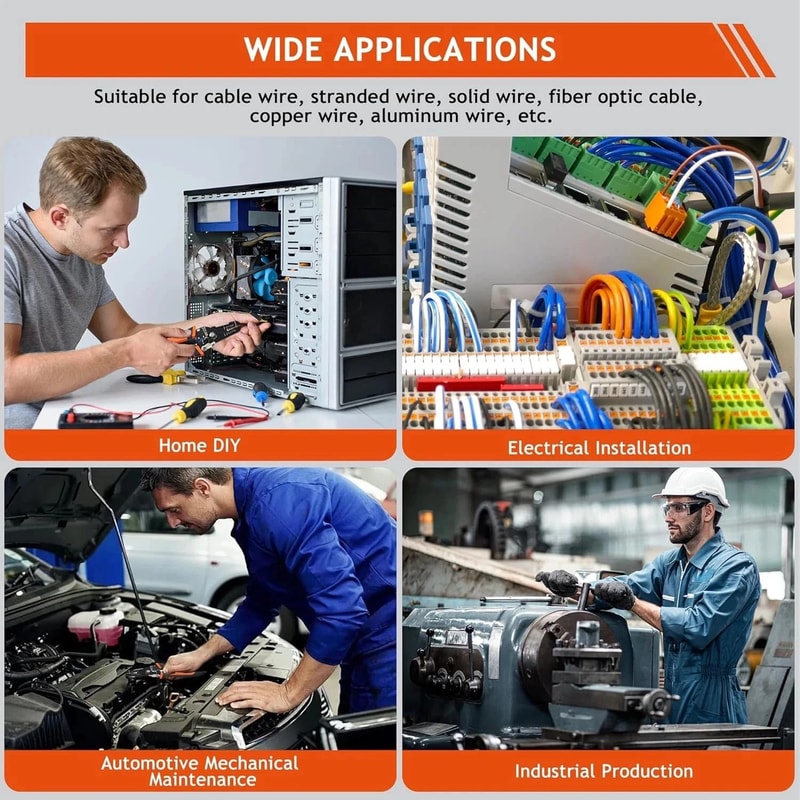 Crimper Cutter Wire Strippers Pliers Tool AWG Electric Wire 3