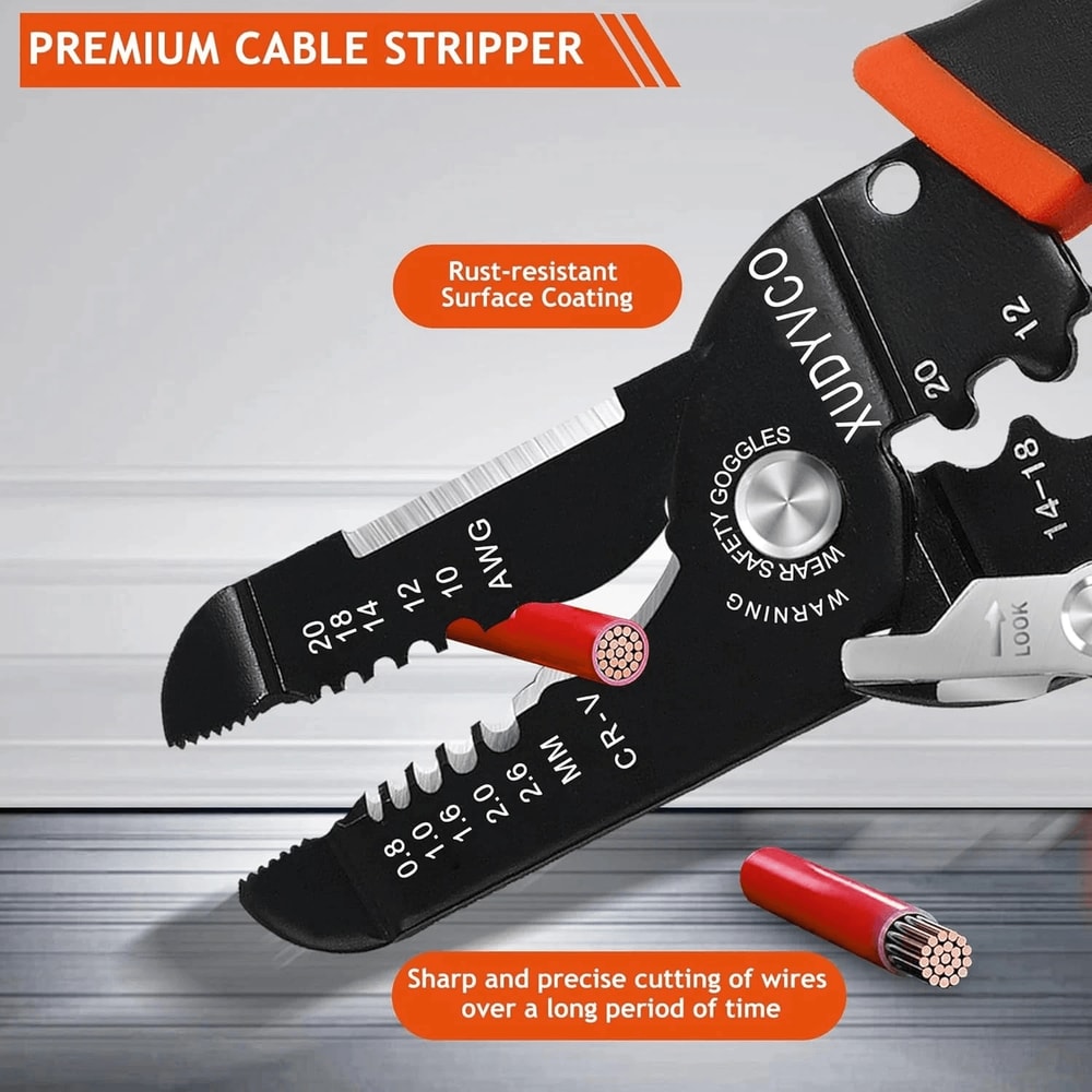 Crimper Cutter Wire Strippers Pliers Tool AWG Electric Wire 6
