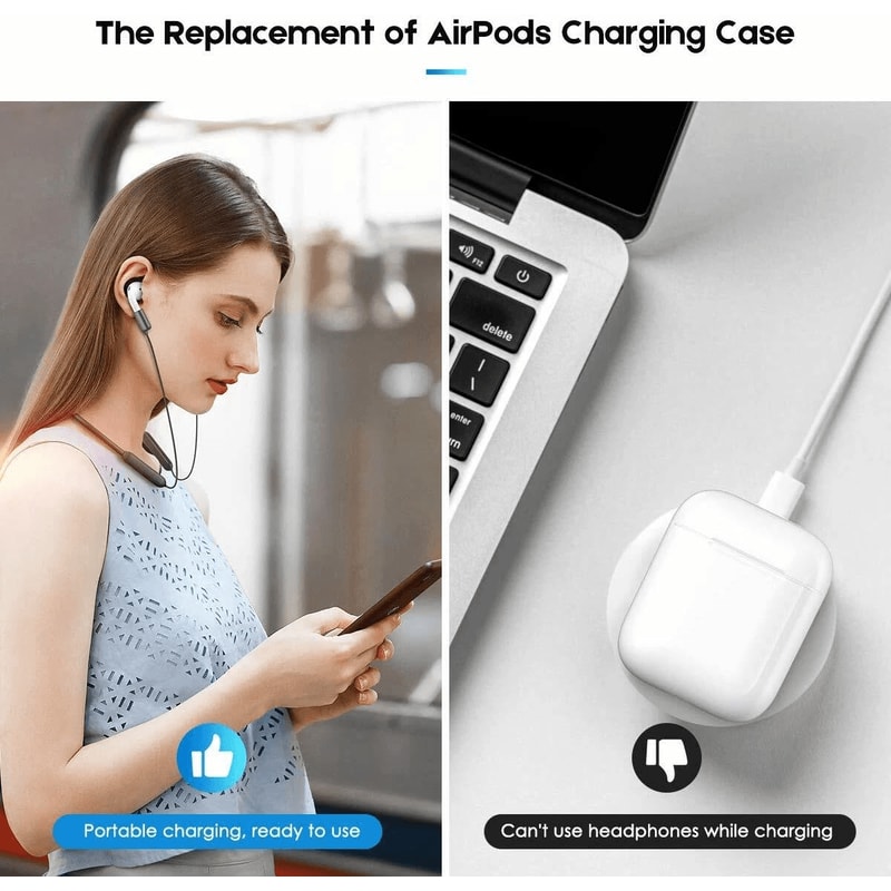 Replacement AirPods Charging Case Power Bank AirPods Neck Strap Portable Charging Solution 4
