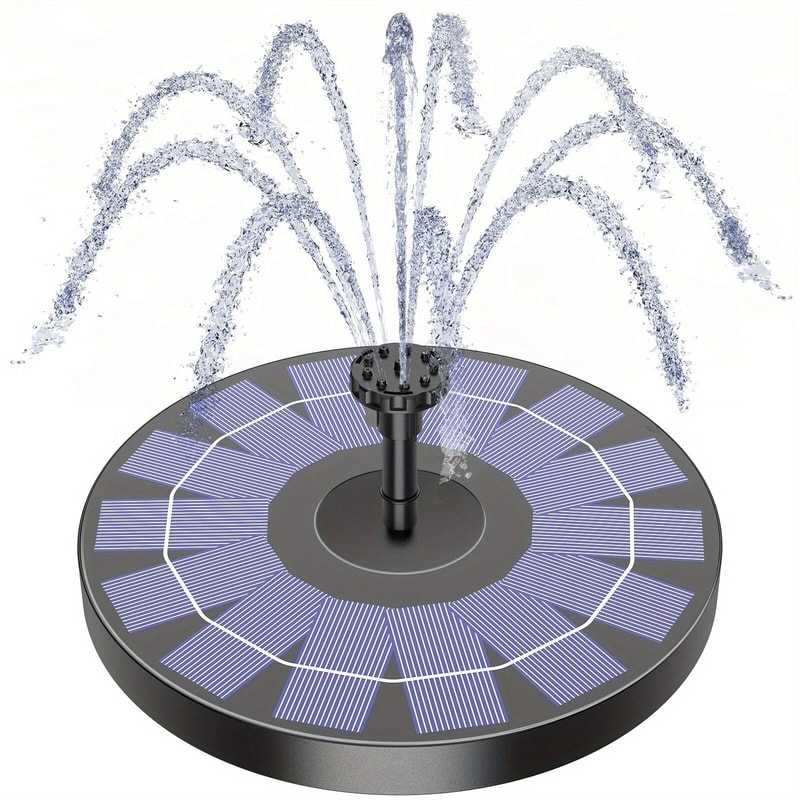 Upgrade Solar Power Bird Bath Fountain Pump Solar Fountain With Nozzles For Garden Pond Outdoor Wat 2