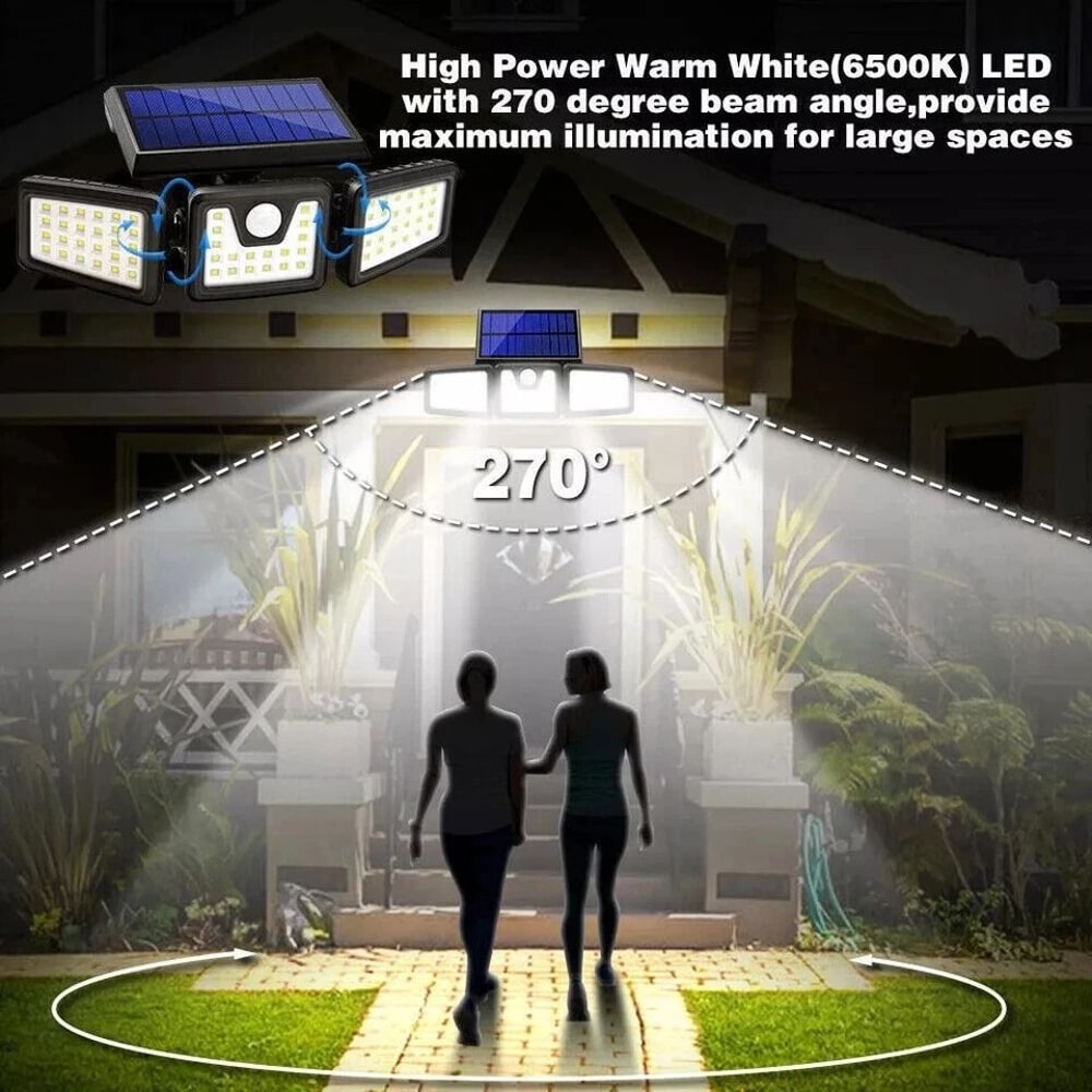 Outdoor LED Motion Sensor Solar Lights Waterproof Security Lamp Ideal For Pathways And Gardens 8