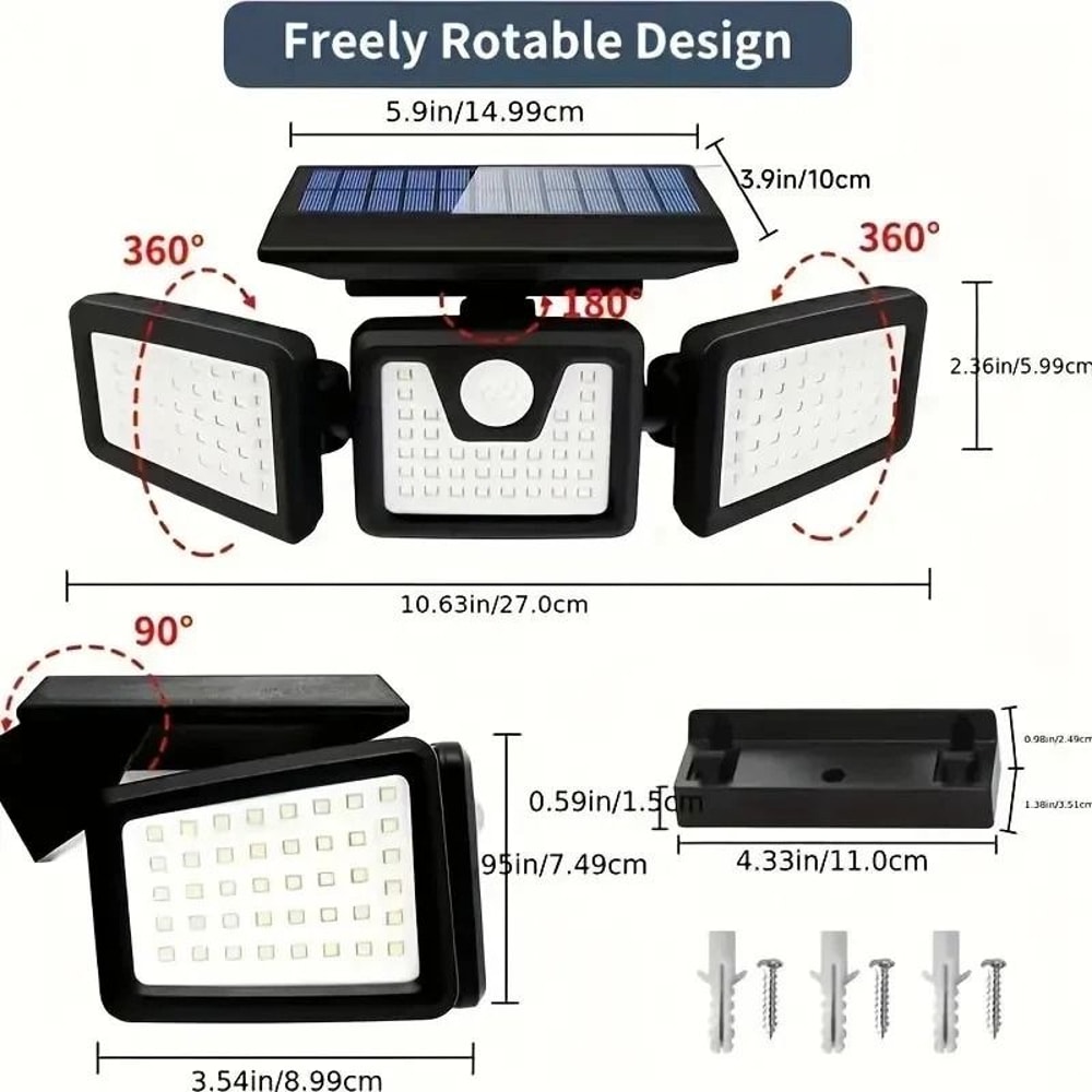 Outdoor LED Motion Sensor Solar Lights Waterproof Security Lamp Ideal For Pathways And Gardens 10