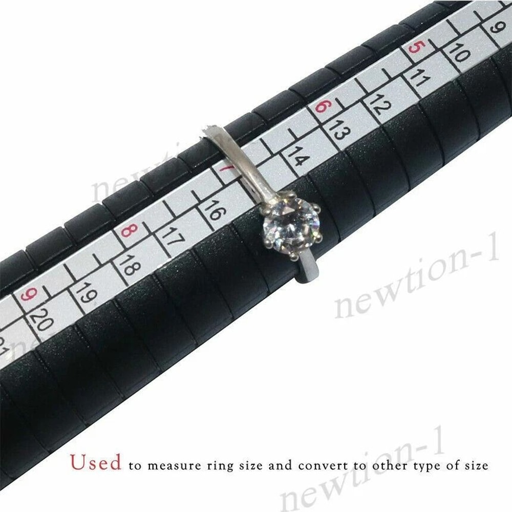 Jewelry Tool Plastic Ring Sizer Guage Mandrel Finger Sizing Measure Stick For Perfect Fit 3