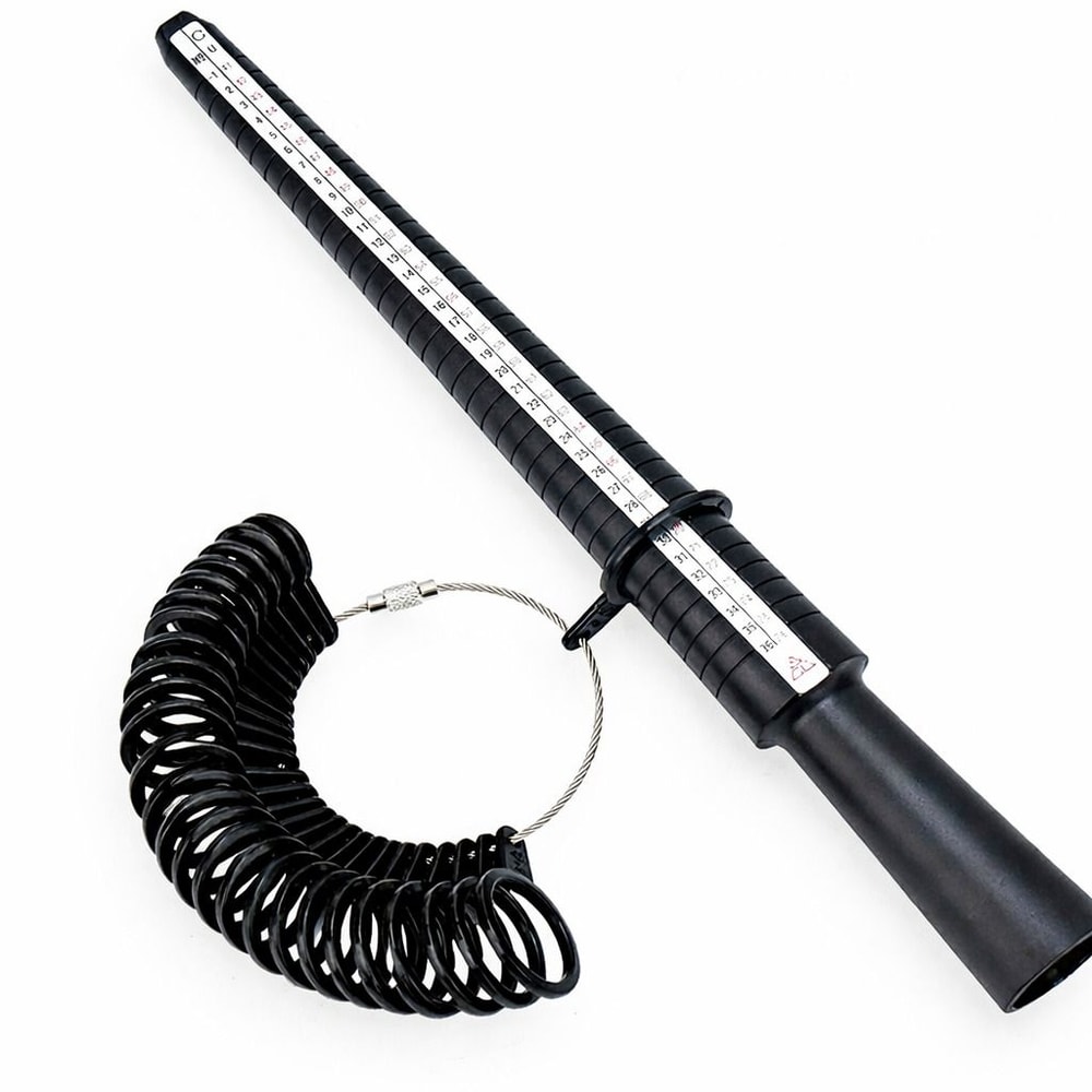 Jewelry Tool Plastic Ring Sizer Guage Mandrel Finger Sizing Measure Stick For Perfect Fit 0