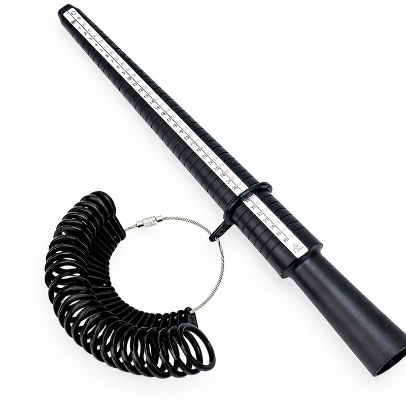 Jewelry Tool Plastic Ring Sizer Guage Mandrel Finger Sizing Measure Stick For Perfect Fit 0