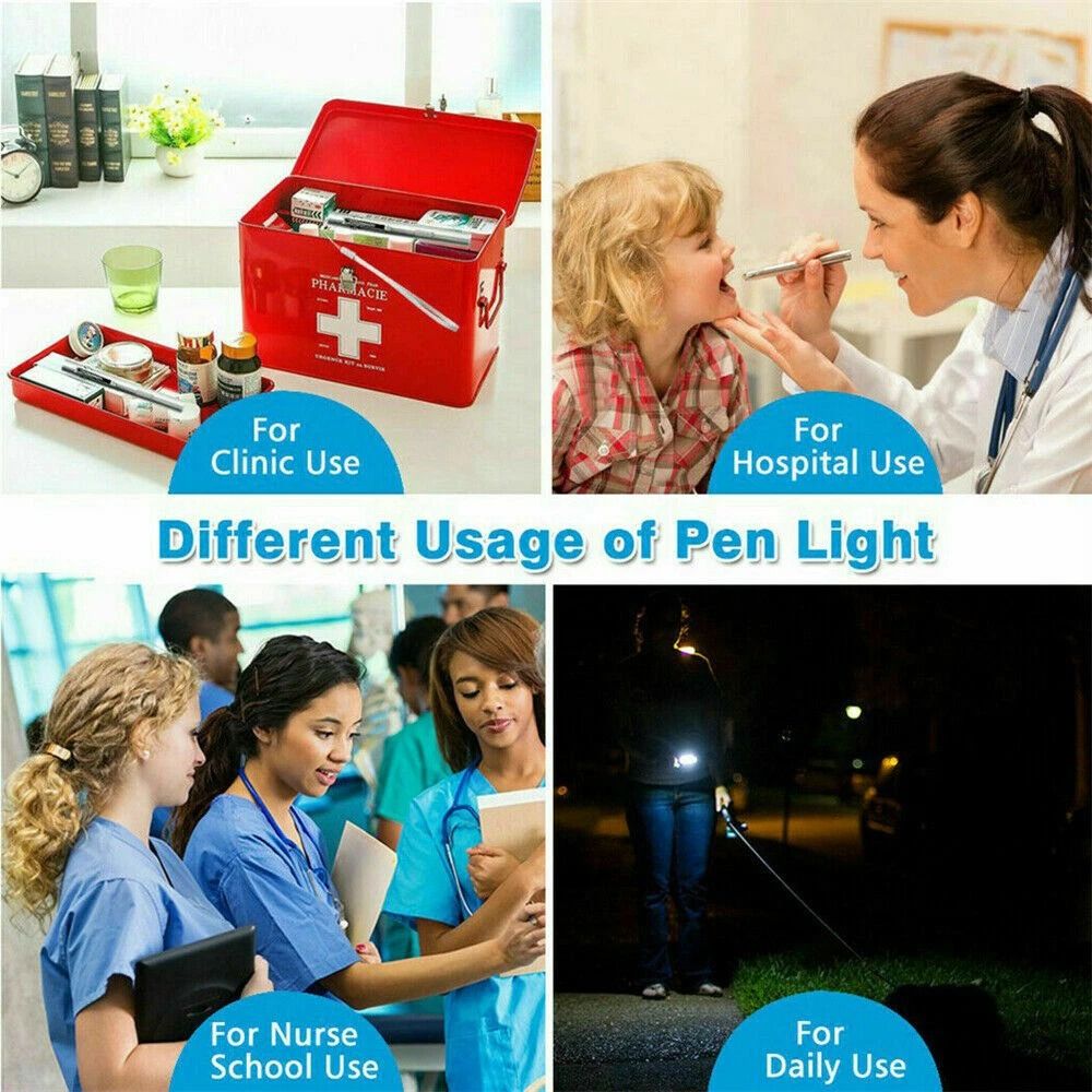 Compact LED USB Rechargeable Tactical Flashlight Stainless Steel Torch Pen Light For Emergencies 3