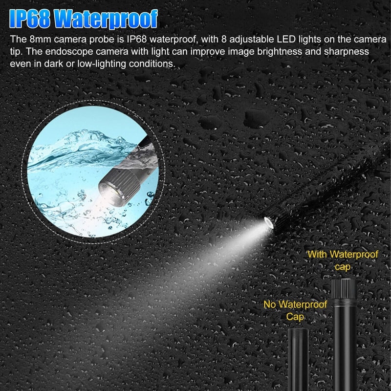 LED WiFi Borescope Endoscope Snake Inspection Camera For IPhone Android IOS 4