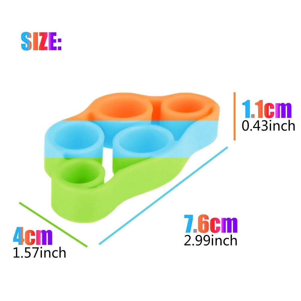 Finger Exerciser Strengthener Set Wrist Forearm Grip Trainer Resistance Bands For Power 4