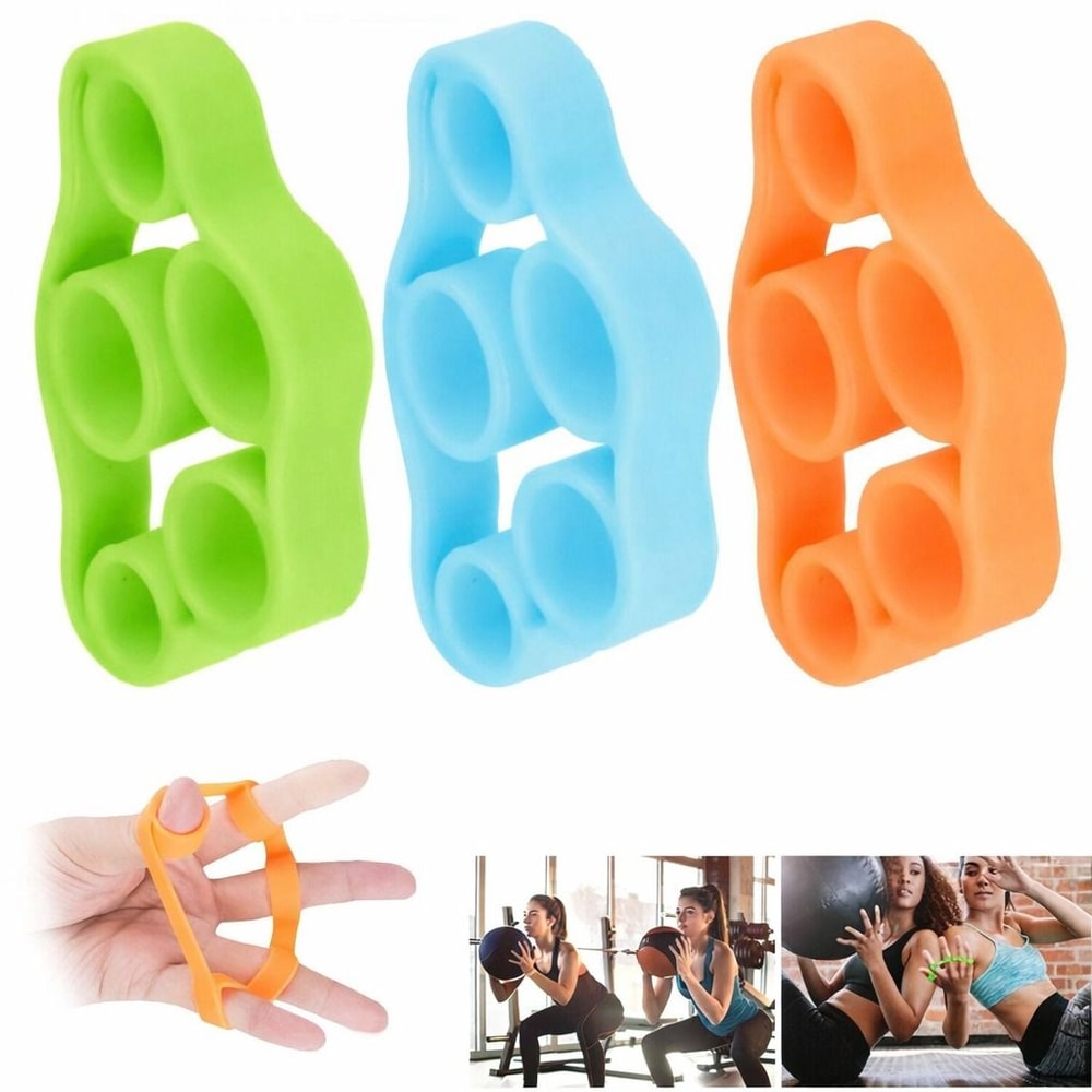 Finger Exerciser Strengthener Set Wrist Forearm Grip Trainer Resistance Bands For Power 0