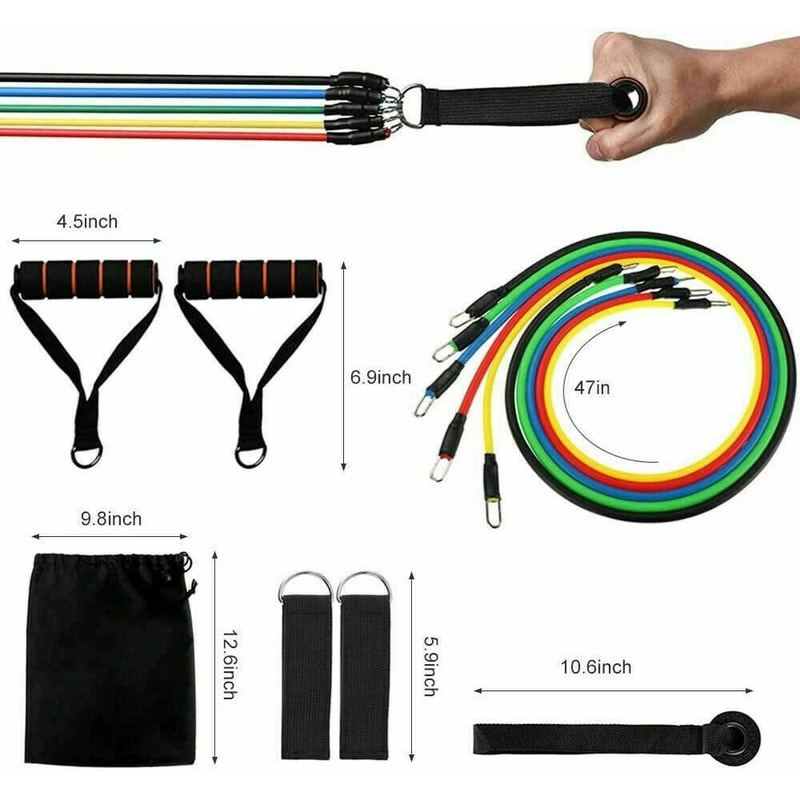 Resistance Bands For Home Workout Exercise Yoga Crossfit Fitness Training Ideal For Full Body Toni 7