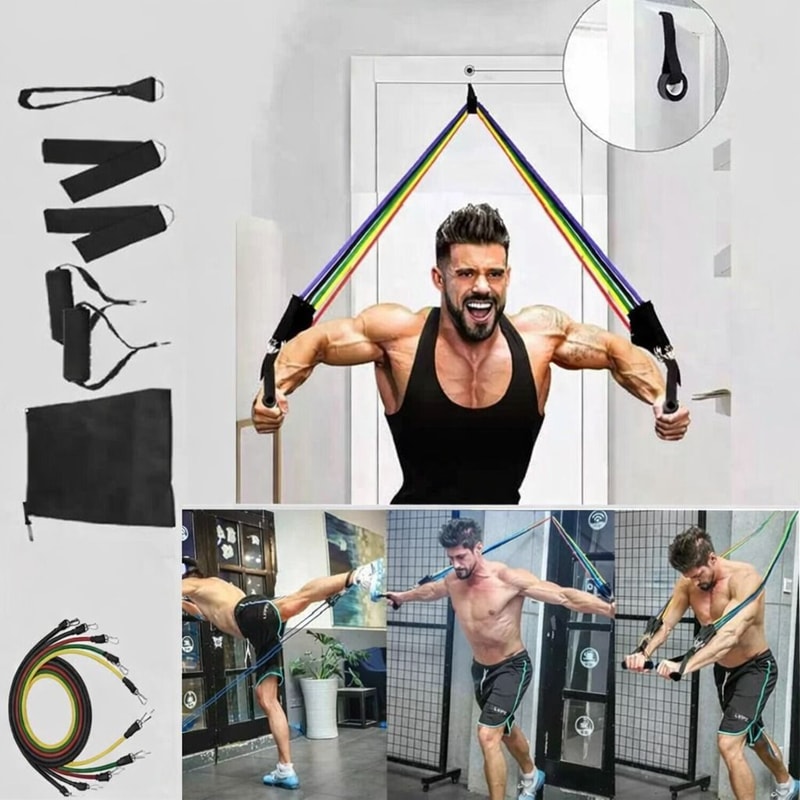 Resistance Bands For Home Workout Exercise Yoga Crossfit Fitness Training Ideal For Full Body Toni 0