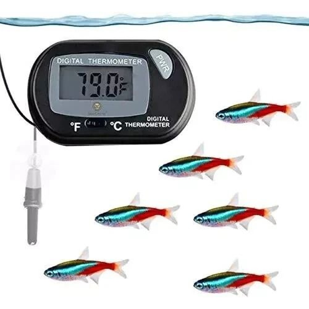 Digital Aquarium Thermometer Fish Tank Temperature Sensor Salt Water Terrarium Thermometer For Perf 0