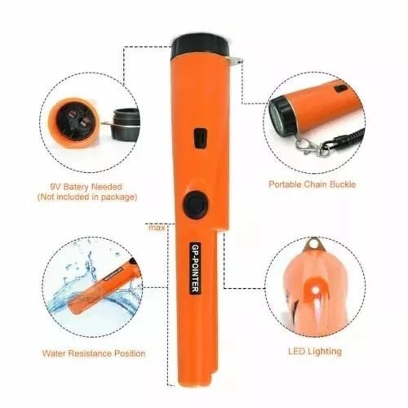 Pro Pinpointer Pointer Probe Metal Detector HandHeld Waterproof Sensitive Tester For Easy Treasure 7