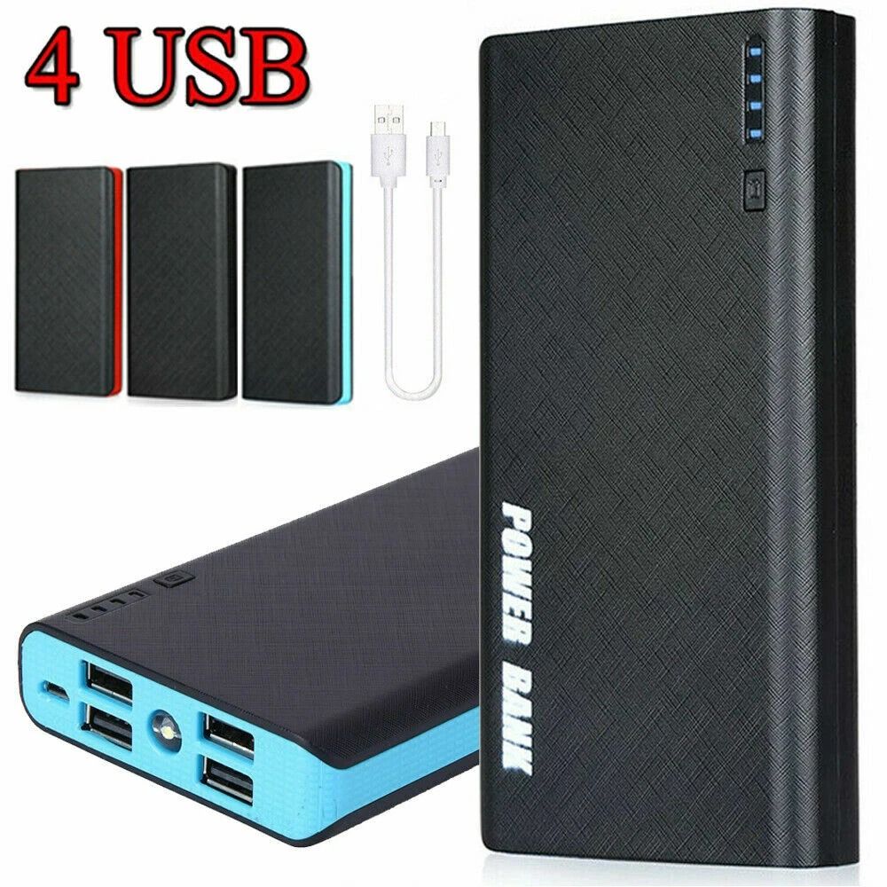 External LED Power Bank USB Portable Backup Battery Pack Fast Charger For Devices 4