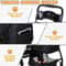 Black Pet Stroller Folding For Travel Detachable Carrier Swivel Front Wheels 9
