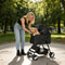 Black Pet Stroller Folding For Travel Detachable Carrier Swivel Front Wheels 0